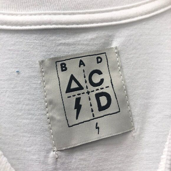 New UNIF x Bad Acid Smiley Face Tee - Size S - Picture 3 of 5